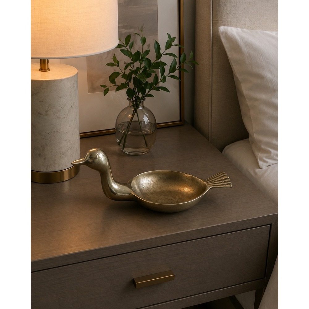 Nate Berkus Gold Brass Tone Duck Decorative Bowl Trinket Dish 2015 Target Home
